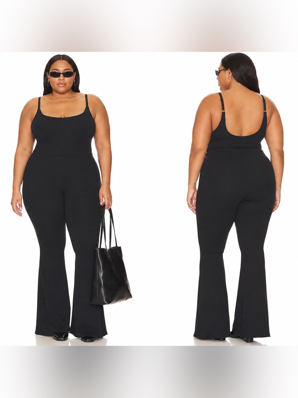 Good American Compression Terry Scoop Jumpsuit in Black001 Like New 5X